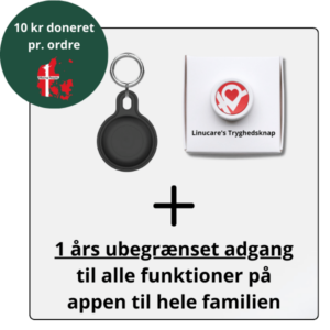 Tryghedsknap med nøglering + 5 x 1 års "Fuld Tryghed"