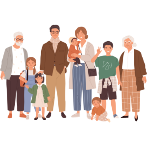 Illustration af familie